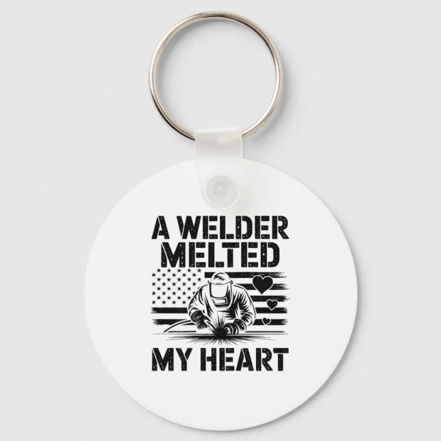 Chaveiro A Welder Melted My Heart Valentine Day On Ck Wel  (Frente)