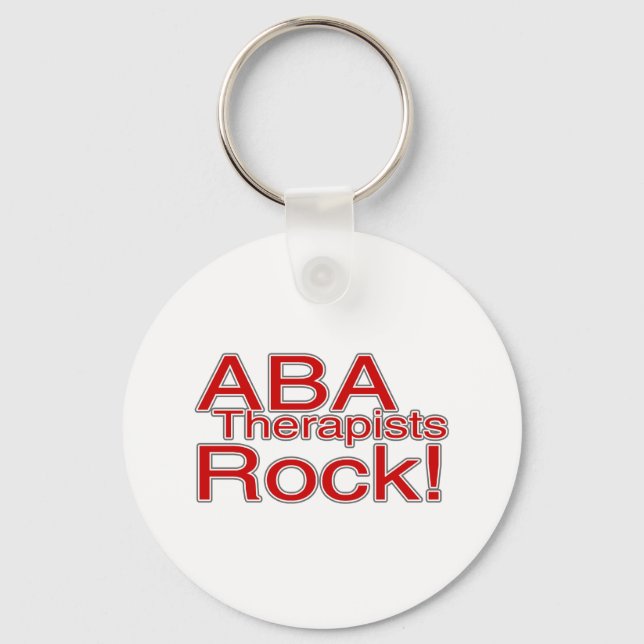 Chaveiro ABA Therapists Rock (Vermelho) (Frente)