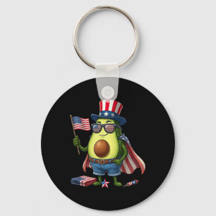 Chaveiro Abacate Engraçado Bandeira Americana Dos EUA Dia D