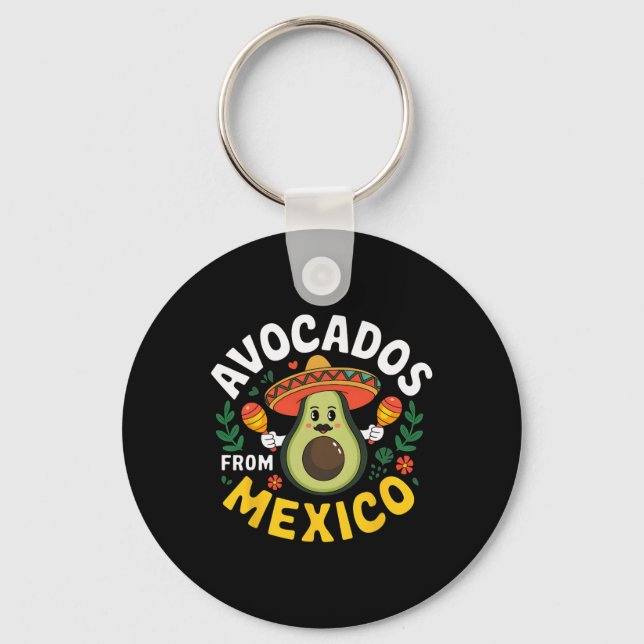 Chaveiro Abacates Do México Cinco De Mayo Mexicano Fiesta (Frente)