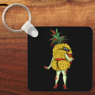 Chaveiro Abacaxi de Fruticultura de Swinger Adulto Cinza
