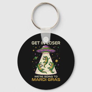 Chaveiro Abdução de Jacaré no Mardi Gras Alienígena