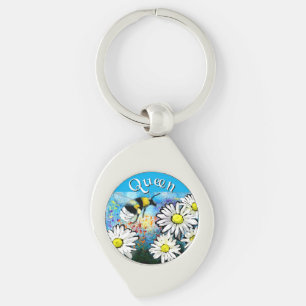 Chaveiro Abelha Bumble Caprichosa em Margaridas Personaliza
