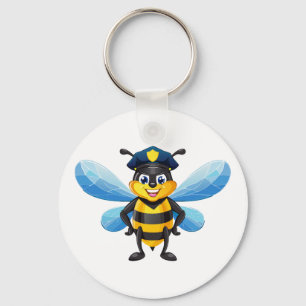 Chaveiro Abelha capitã com chapéu de policial