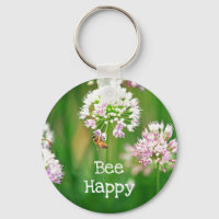 Abelha com Motivação da Flor de Allium Garden Roxo