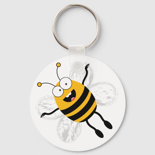 Chaveiro Abelha de Cartoon (Frente)