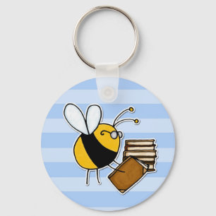 Chaveiro abelha de trabalhador - bibliotecário