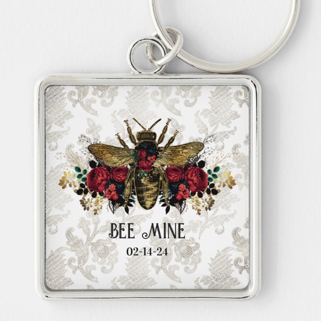 Chaveiro Abelhas e Rosas góticos (Frente)