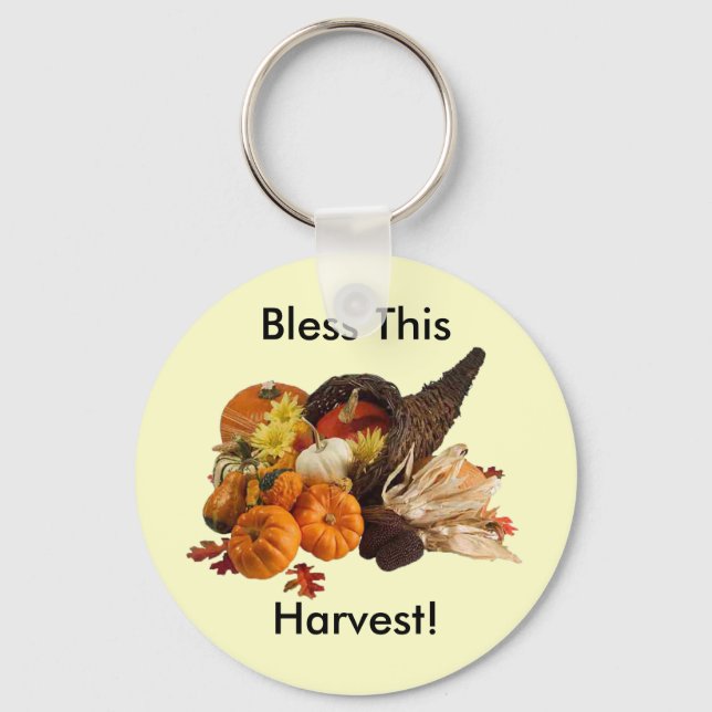 Chaveiro Abençoada Colheita Colorida Cornucopia (Frente)