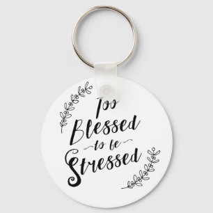 Chaveiro Abençoado demasiado para ser tipografia cristã