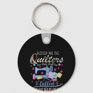 Chaveiro Abençoados São Os Quilters Para Eles.