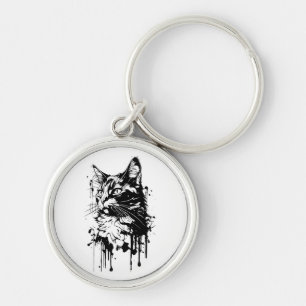 Chaveiro Abertura de Gato Preto e Branco