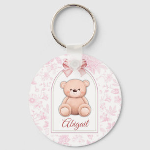 Chaveiro Abigail Design de Enfermeiro de Urso Rosa Person
