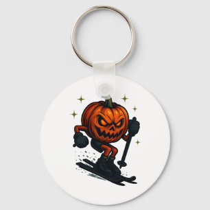 Chaveiro Abóbora Assustadora de Halloween Mostrando Habilid