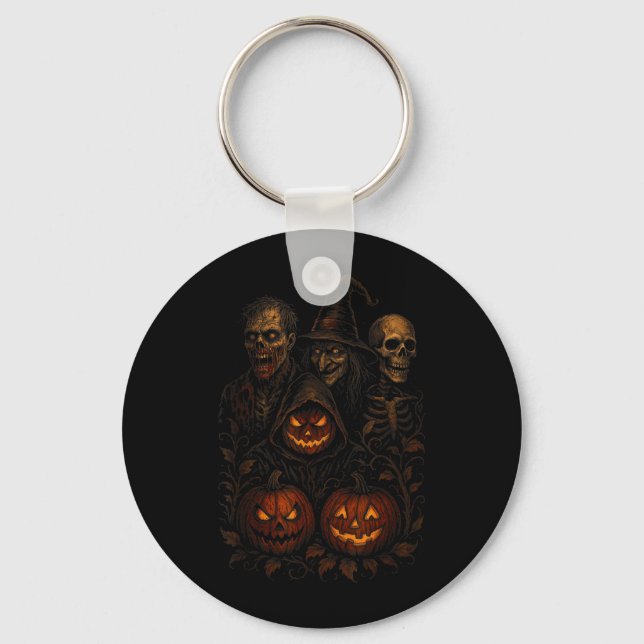 Chaveiro Abóbora Assustadora de Halloween Sinistro Bruxa Zu (Frente)