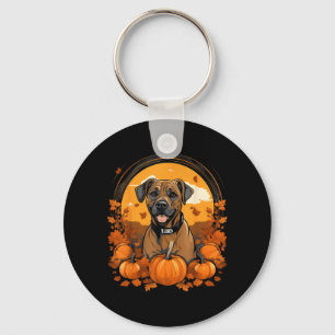Chaveiro Abóbora Black Mouth Cur Cão Halloween Dia de Ação