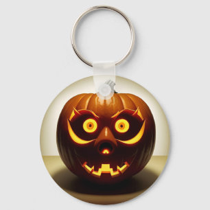 Chaveiro Abóbora de Halloween esculpida