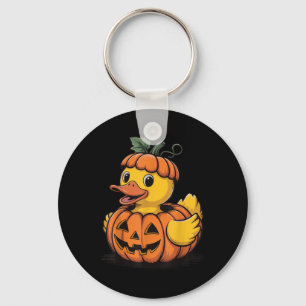 Chaveiro Abóbora de Pato de Borracha Halloween