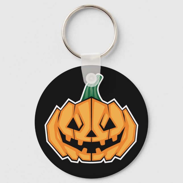Chaveiro Abóbora Halloween (Estilo Angular) (Frente)