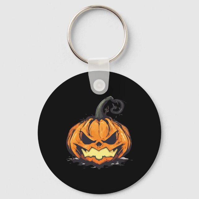 Chaveiro Abóbora Lanterna de Jack Mau Y Terror de Halloween (Frente)