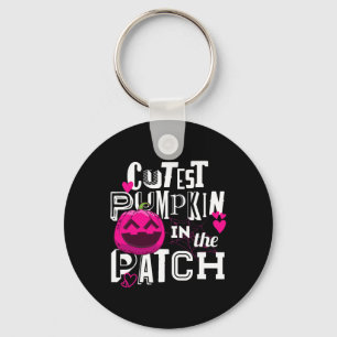 Chaveiro Abóbora Mais Corajosa No Patch Halloween Garotas B