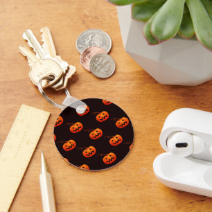 Chaveiro Abóboras de Halloween, Abóboras Laranjas Doces ou
