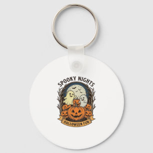Chaveiro Abóboras Fantasmas Fofos Gravura Vintage Halloween