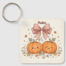 Abóboras Fofas Personalizadas & Arco Rosa Outono