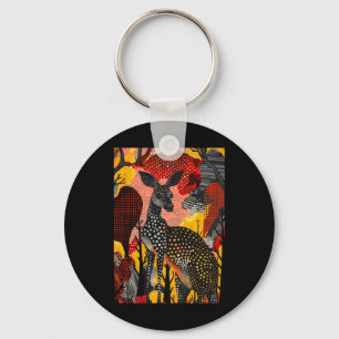 Chaveiro Aboriginal australiano Kangaroo Dot Art Roo Trabal