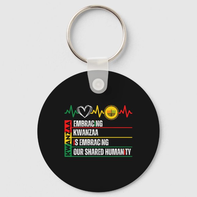 Chaveiro Abraçar Kwanzaa É Nossa Humanidade Compartilhada Á (Frente)