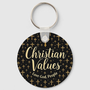 Chaveiro Abraçar os valores cristãos: Deus do amor, Pessoas