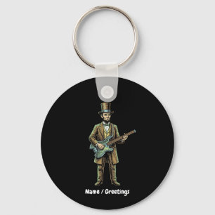 Chaveiro Abraham Lincoln Cabeça de Guitarra Sem Cabeça em M