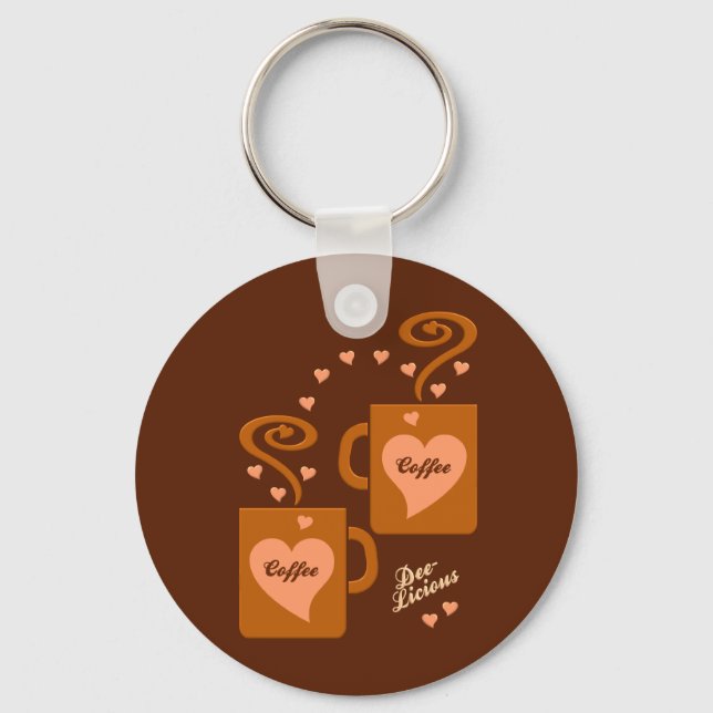 Chaveiro Abrange a cadeia-chave do Café, personalize (Frente)