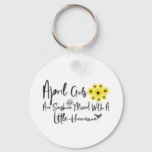 Chaveiro Abril Meninas São Brilhantes Misturadas Com Um Pou