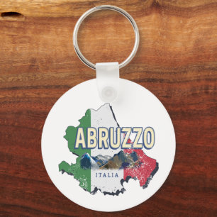Chaveiro Abruzzo Itália - Região Retro Mapa Vintage Souveni
