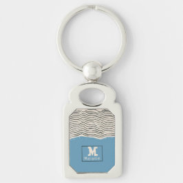 Chaveiro Abstract minimalist artistic lines Monogram