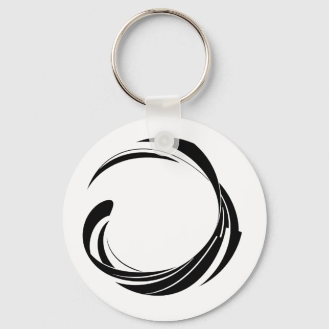 Chaveiro Abstract Swirl Circle Design – curved ring artwork (Frente)