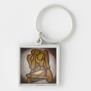 Chaveiro Abstrato Amadurece Arte Contemporânea Em Ochre E N