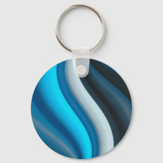 Chaveiro Abstrato Art Blue Waves