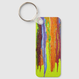 Chaveiro Abstrato Art em amarelo