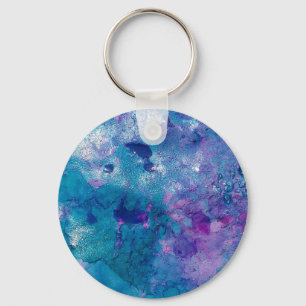 Chaveiro Abstrato azul Roxo