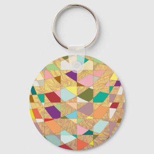 Chaveiro Abstrato Cores Sun Burst