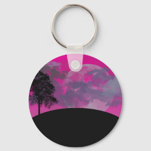Chaveiro Abstrato Crimson Moon Key Chain