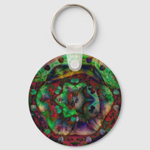Chaveiro Abstrato de Intermitência de Flor bonito