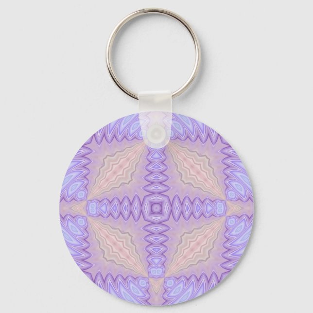 Chaveiro Abstrato de Seda Lilac Dois Presente de Natal (Frente)