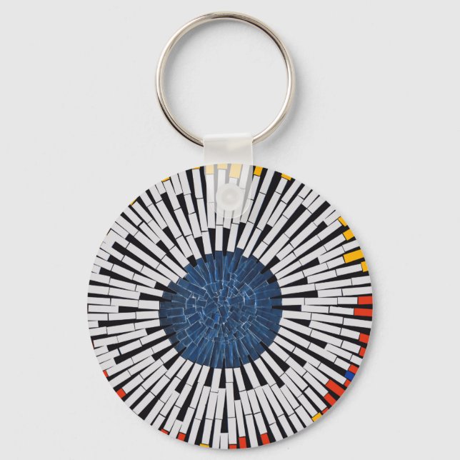 Chaveiro Abstrato em fita—Starburst (Frente)