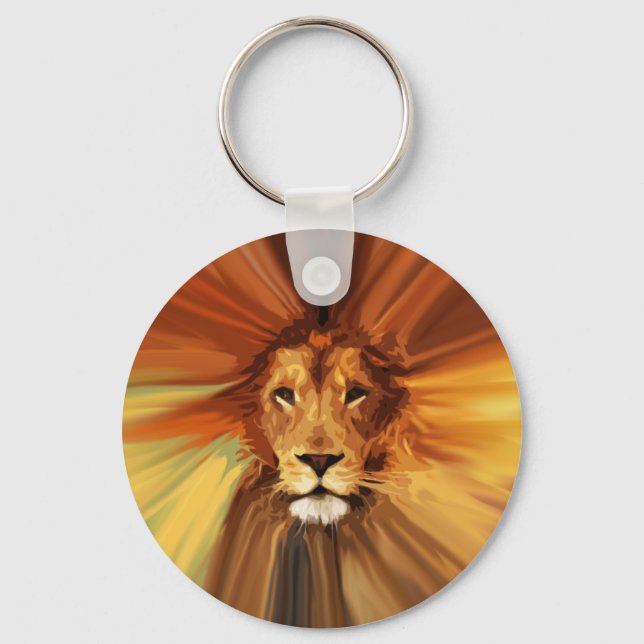Chaveiro Abstrato Fierce Lion (Frente)