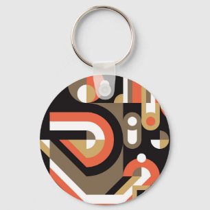 Chaveiro Abstrato geométrico: Design de Trabalho de arte fu