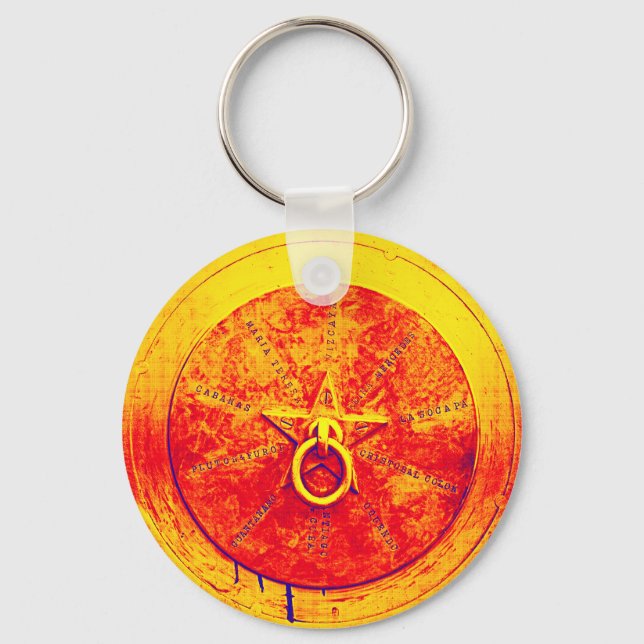 Chaveiro Abstrato Grunge Ring n Star Key Chain (Frente)