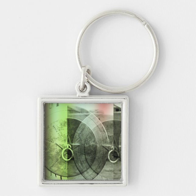 Chaveiro Abstrato Grunge Ring n Star Key Chain (Frente)